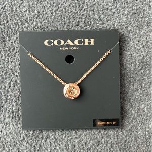 Authentic coach necklace. Rose gold